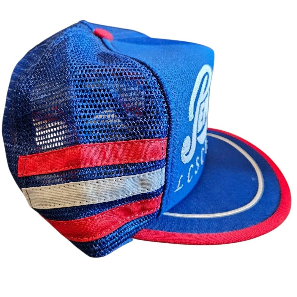 Vintage Pepsi Hat NAIA World Series College Baseball 3 Stripe Snapback Mesh Rare - Picture 2 of 7